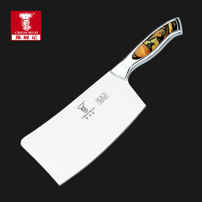 陳廚記工廠菜刀批發(fā)不銹鋼和諧號(hào)骨刀合裝家庭用刀鋒利